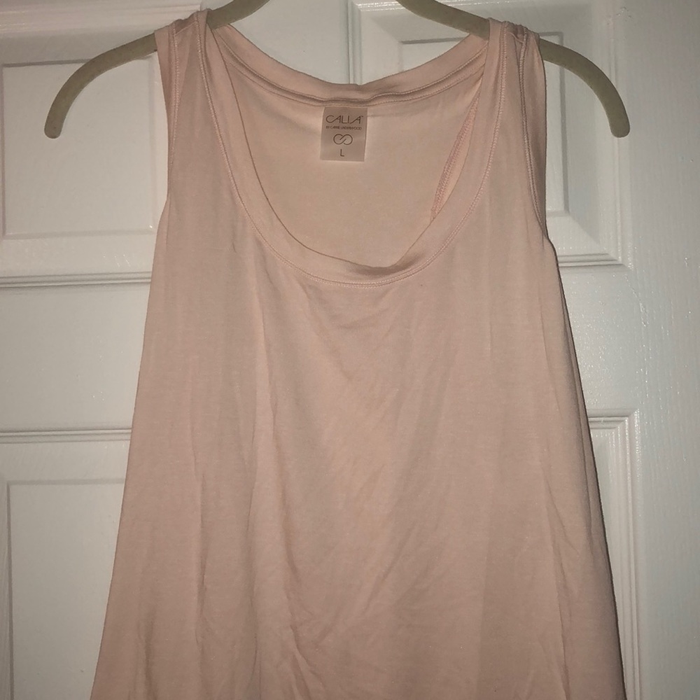 Blush pink flowy racerback tank
